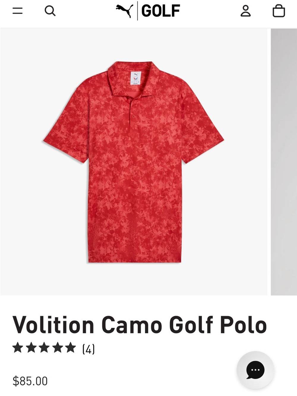 Puma Volition Camo Polo in Red